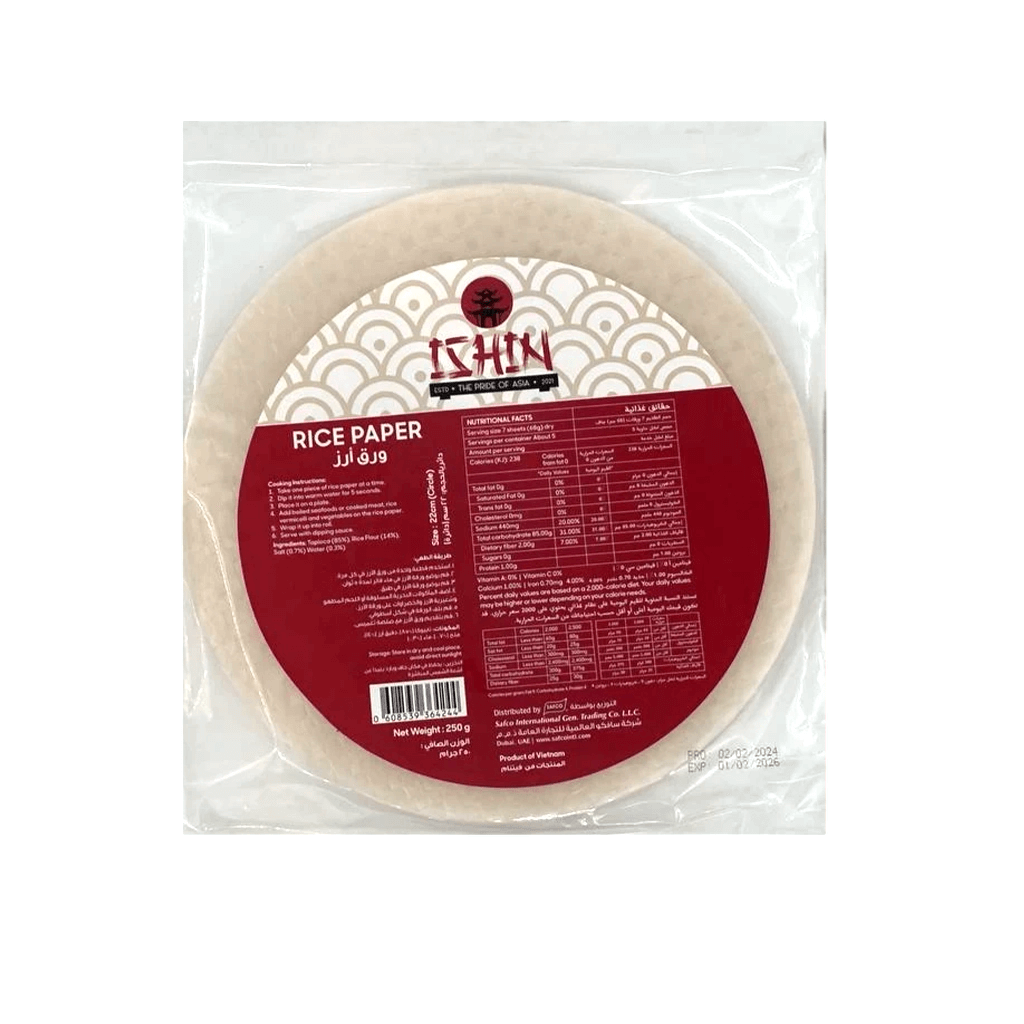 ISHIN ورق برنج ( رایس پیپر ) ۲۵۰ گرم آیشین